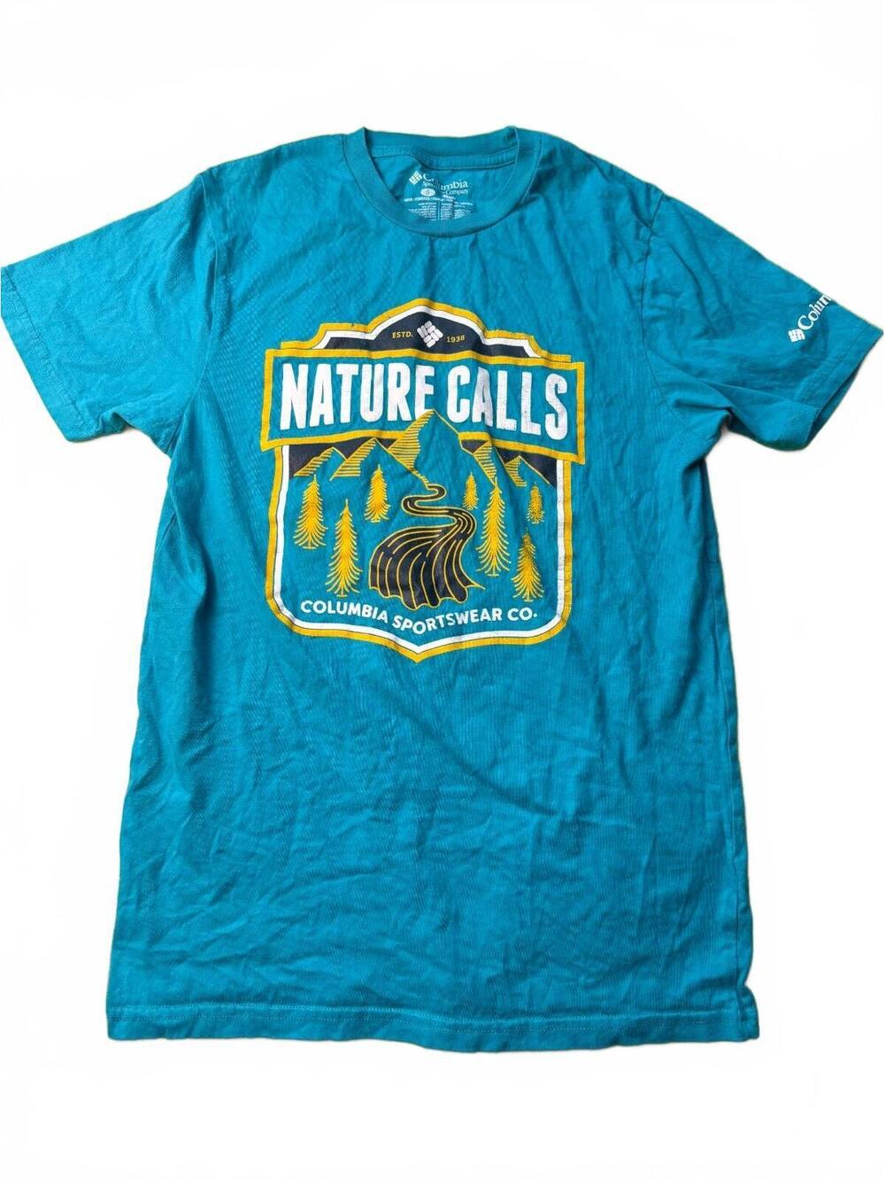 Columbia Nature Calls Graphic T-Shirt in Teal, Men's Small